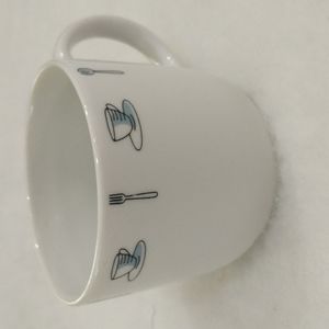 Set of 2 Crate&Barrel Coffee Shop Ceramic Mugs